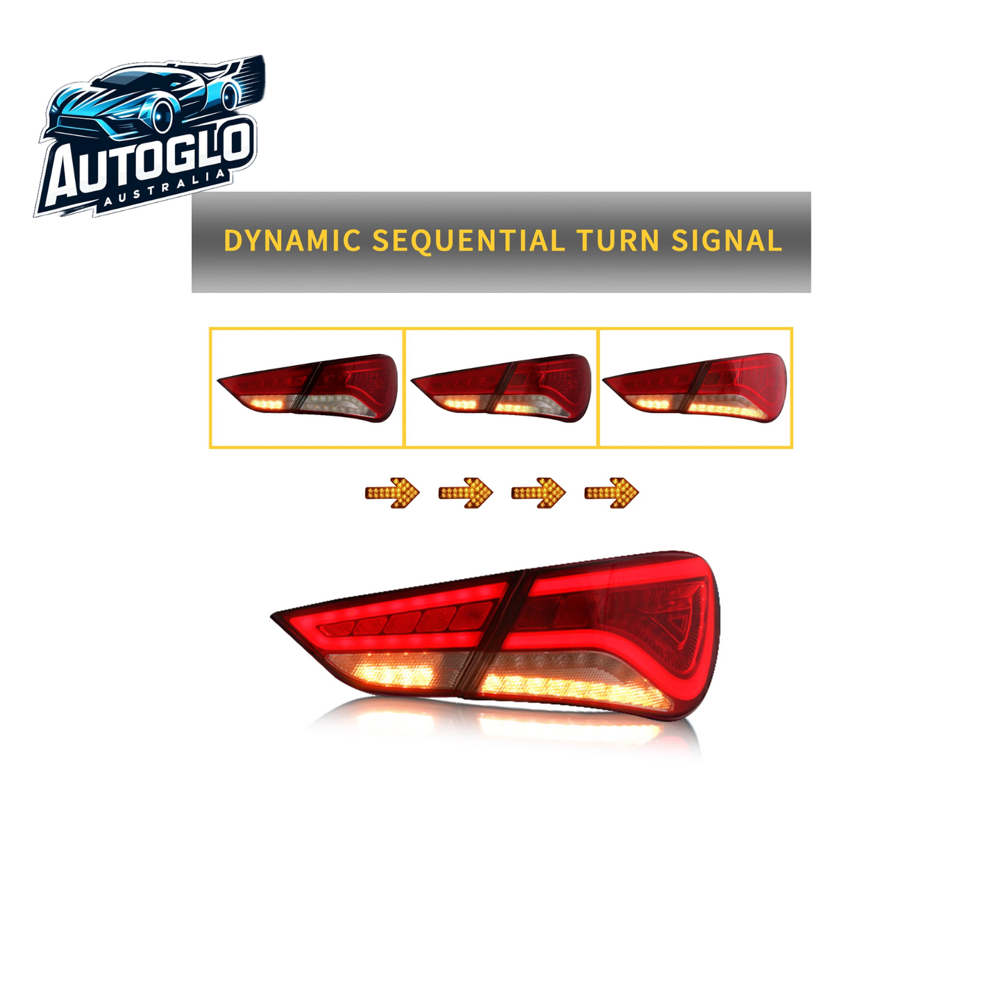 VLAND Full LED Tail Lights For Hyundai Sonata 6th Gen Sedan 2011-2014