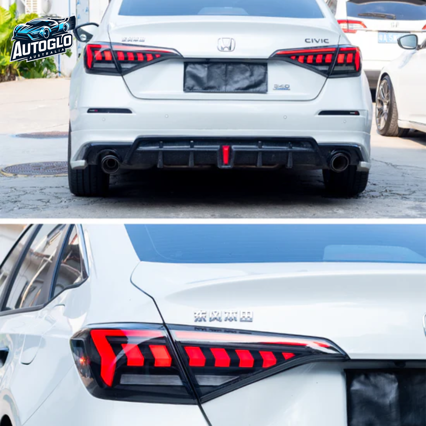 Autoglo Australia 11th Gen Honda Civic Sedan (2022–2026) RGB LED Tail Lights