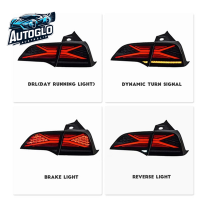 Autoglo Australia RGB LED Tail Lights For Tesla Model 3 Model Y 2017 2018 2019 2020 2021 DRL Start Up Animation