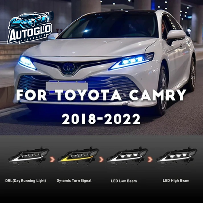 Autoglo Australia LED Headlights For Toyota Camry 2018-2021 Sedan
