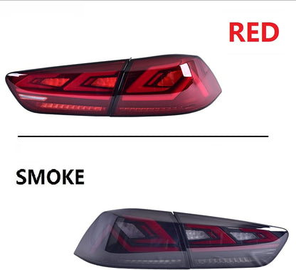 LED Red Lens Tail Lights for Mitsubishi Lancer 08-17 EVO X with Start Up Animation