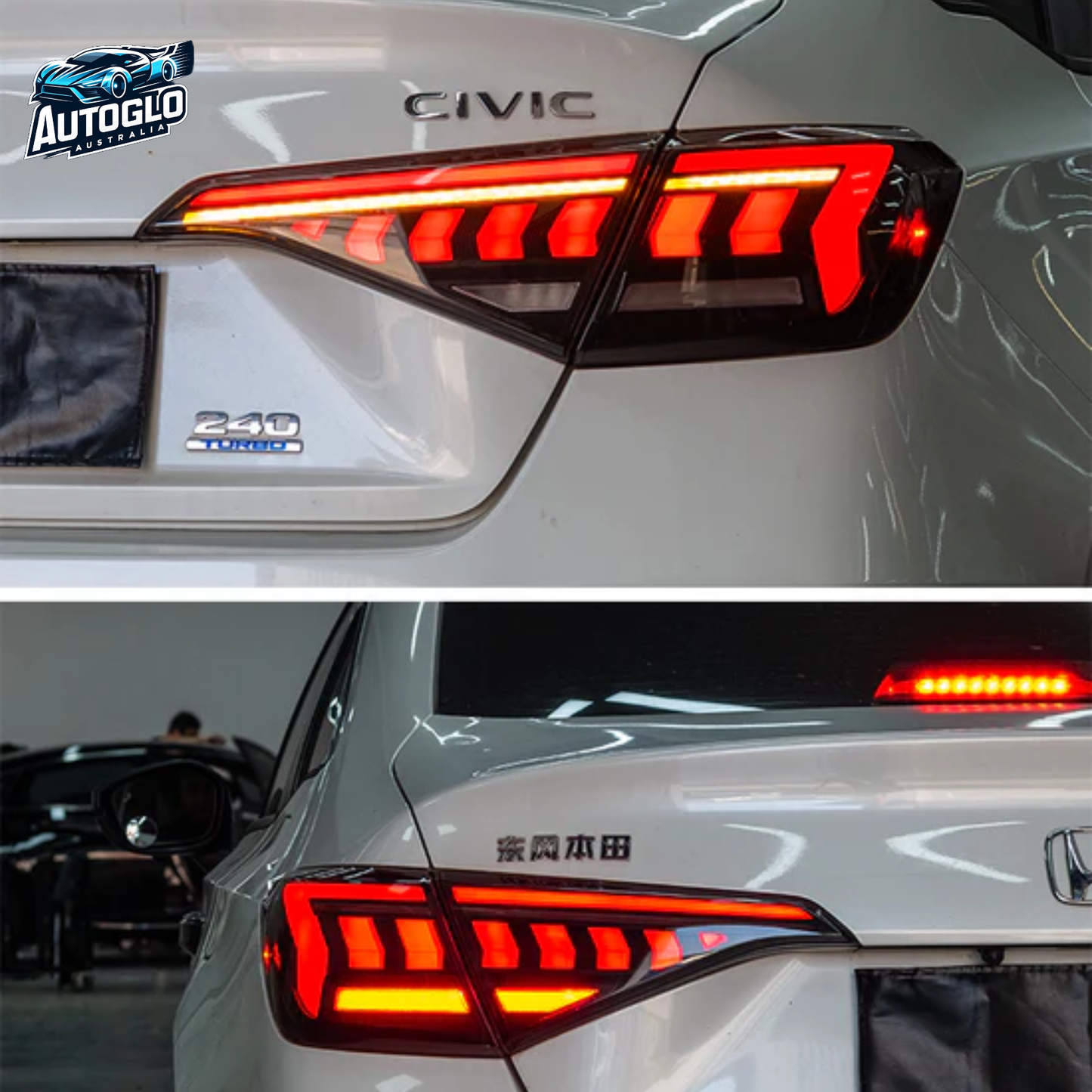 Autoglo Australia 11th Gen Honda Civic Sedan (2022–2026) RGB LED Tail Lights