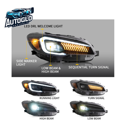 VLAND LED Projector Headlights For Subaru WRX 2015-2020 WRX STI 2015-2021