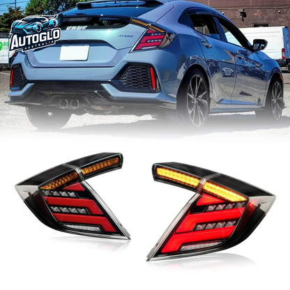 Autoglo Australia Taillights For Honda Civic Hatchback 2017-2020 hatchback Clear&Smoke