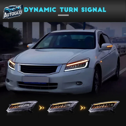 Autoglo Australia 2008-2012 FULL LED Headlights For Honda Accord DRL Start up Animation