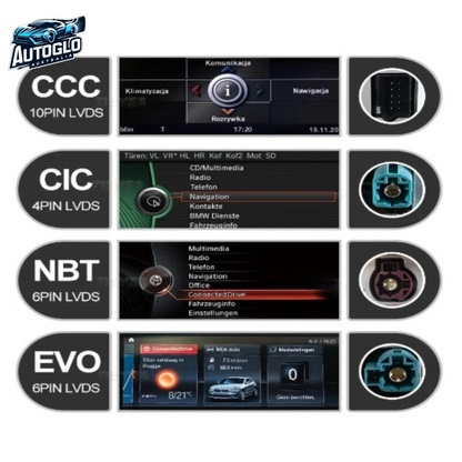 Autoglo Australia BMW 3 Series E90/91 5 Series E61/61 12.3" XL FHD Carplay Android Stereo BT CCC