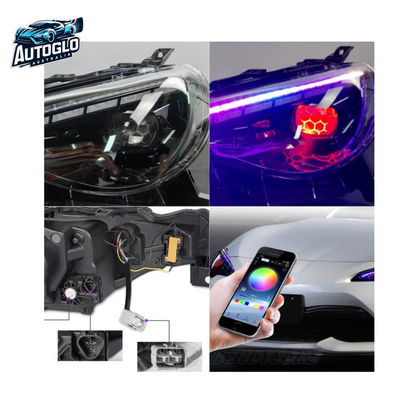 Autoglo Australia LED RGB Cellular Headlights For Subaru BRZ 2012-2021 Toyota 86