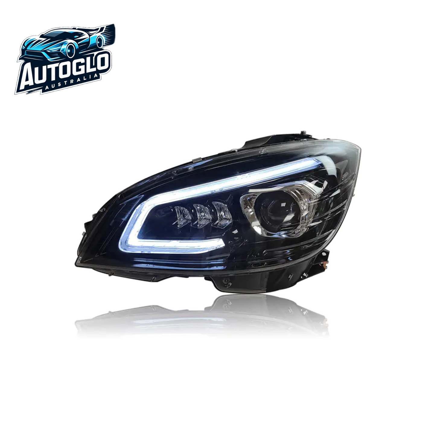 Autoglo Australia LED Headlights for 2007-2014 Mercedes Benz W204
