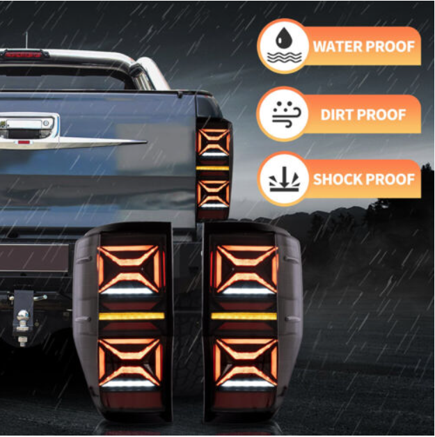 VLAND Clear Lens LED Tail Lights For Ford Ranger 2012-2018 W/Sequential Signal