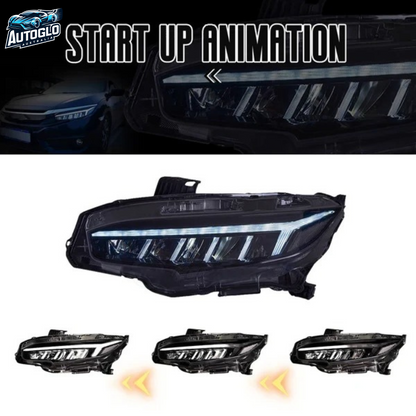 Autoglo Australia LED RGB Headlights For Honda Civic 10th Gen