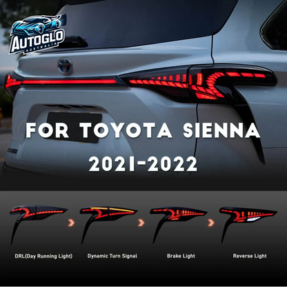 Autoglo Australia LED Tail Lights for Toyota Sienna 2021–2022