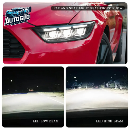 Autoglo Australia LED Headlights for 2015 - 2017 Ford Mustang with startup Animation