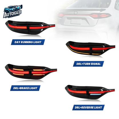 Autoglo Australia Taillights For Toyota US Corolla 2020-2024 DRL Start UP Animation