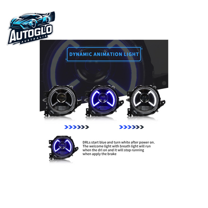 VLAND LED/Projector Headlights For Suzuki Jimny 2018-UP with Blue LED Welcome DRL Light