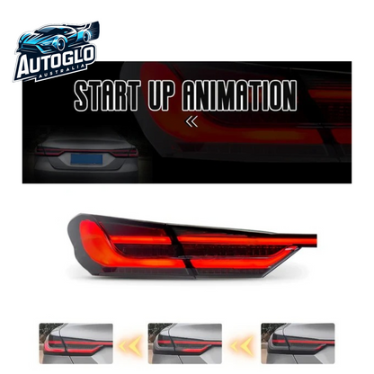 Autoglo Australia Smoke Taillights Fit/For Toyota Camry 2018-2021 With black strip