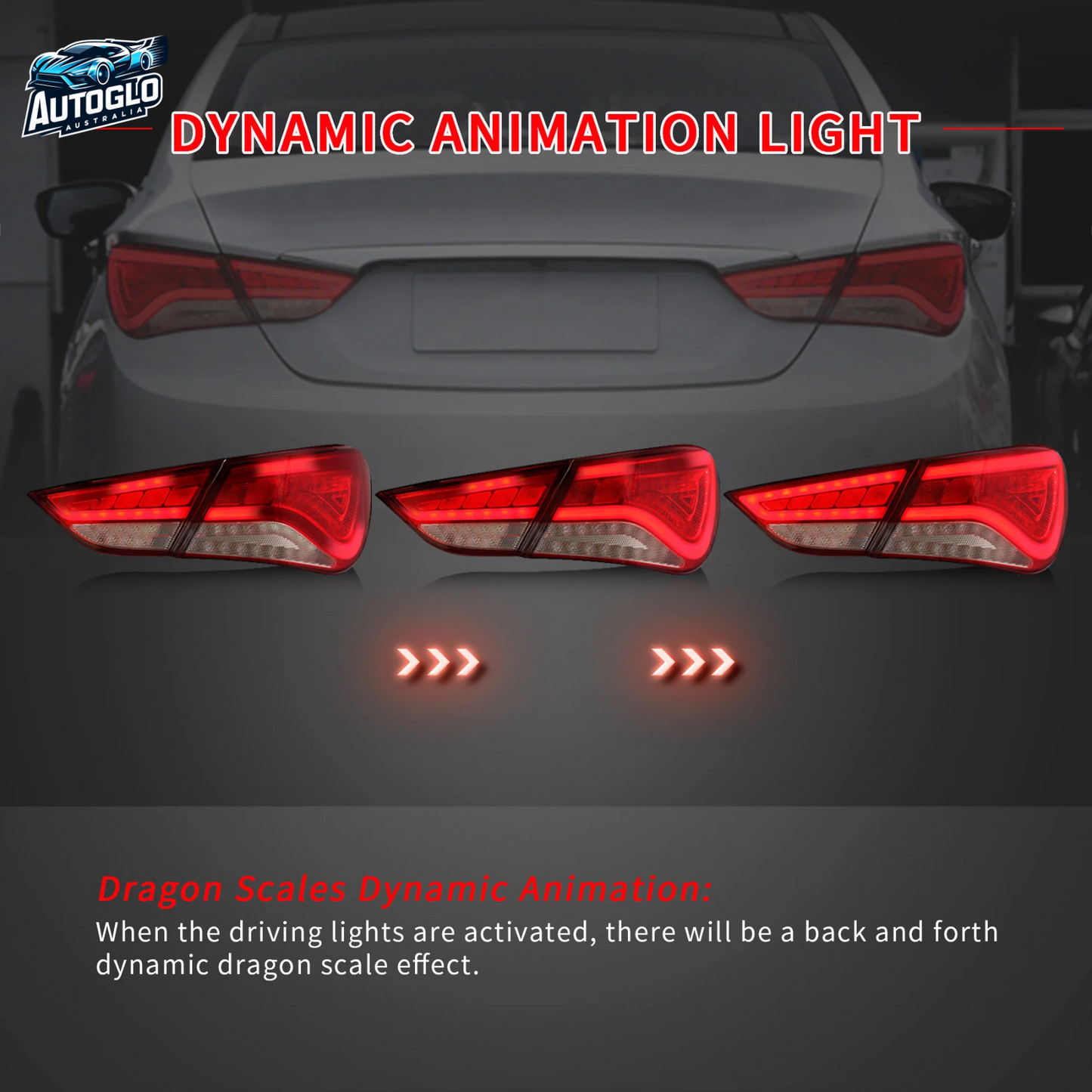 VLAND Full LED Tail Lights For Hyundai Sonata 6th Gen Sedan 2011-2014