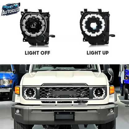 Autoglo Australia Toyota Land Cruiser LED Headlights AX (fourth facelift) 2023 2024 DRL Start UP Animation