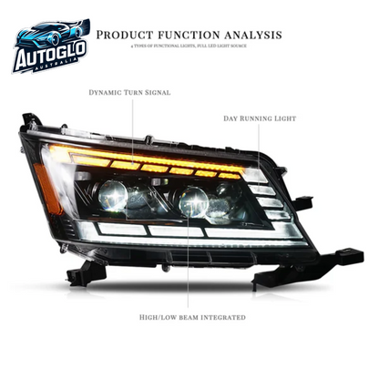 Autoglo Australia Full LED Headlights for Toyota Hiace 2019-2023 Start UP Animation