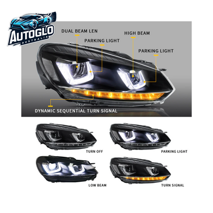 VLAND Projector Headlights for Volkswagen Golf 6 / MK6 2010-2014