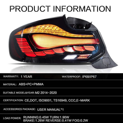 VLAND smoked LED Tail Lights for BMW M2 F22/F23/F87 (2014-2020)