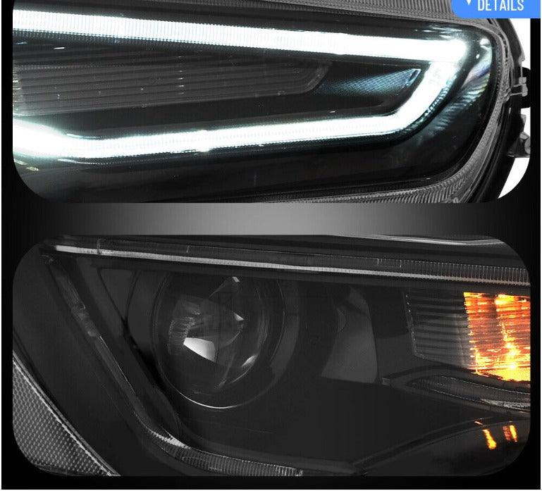 VLAND LED Projector Headlights + D2H LED Bulbs For 2008-2017 Mitsubishi Lancer