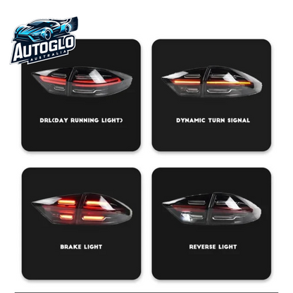 Autoglo Australia LED Tail Lights For Ford Fusion Mondeo 2013-2016 Dark Smoked Porsche Style 4PCS