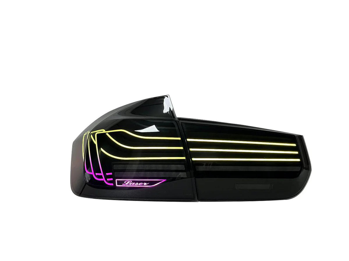 Autoglo Australia CSL-Style Laser Taillights for BMW 3-series 2013-2018 Car Led Rear Lamps RGB Smoked Red