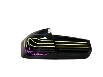 Autoglo Australia CSL-Style Laser Taillights for BMW 3-series 2013-2018 Car Led Rear Lamps RGB Smoked Red
