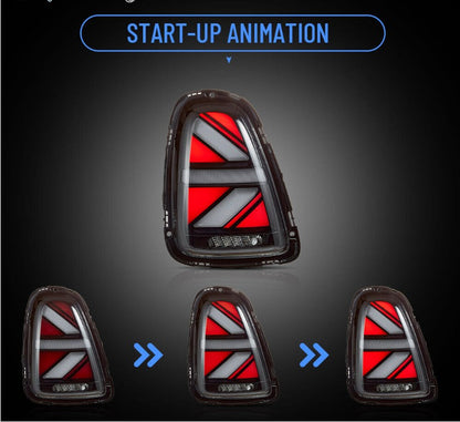 LED Tail Lights For 2007-2013 BMW Mini Cooper R55 R56 R57 w/Start-UP Animation