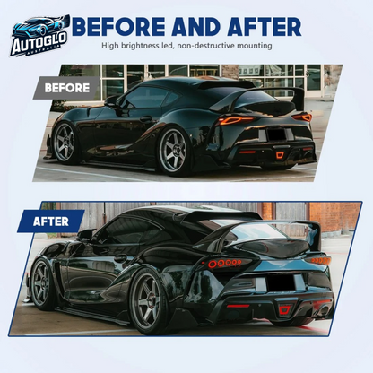 Autoglo Australia LED Tail Lights for Toyota Supra A91GR 2018-2023 DRL Start up Animation