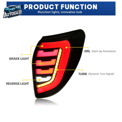 Autoglo Australia RGB LED Tail Lights for Toyota Rav4 3th GEN 2006-2012 DRL Start UP Animation