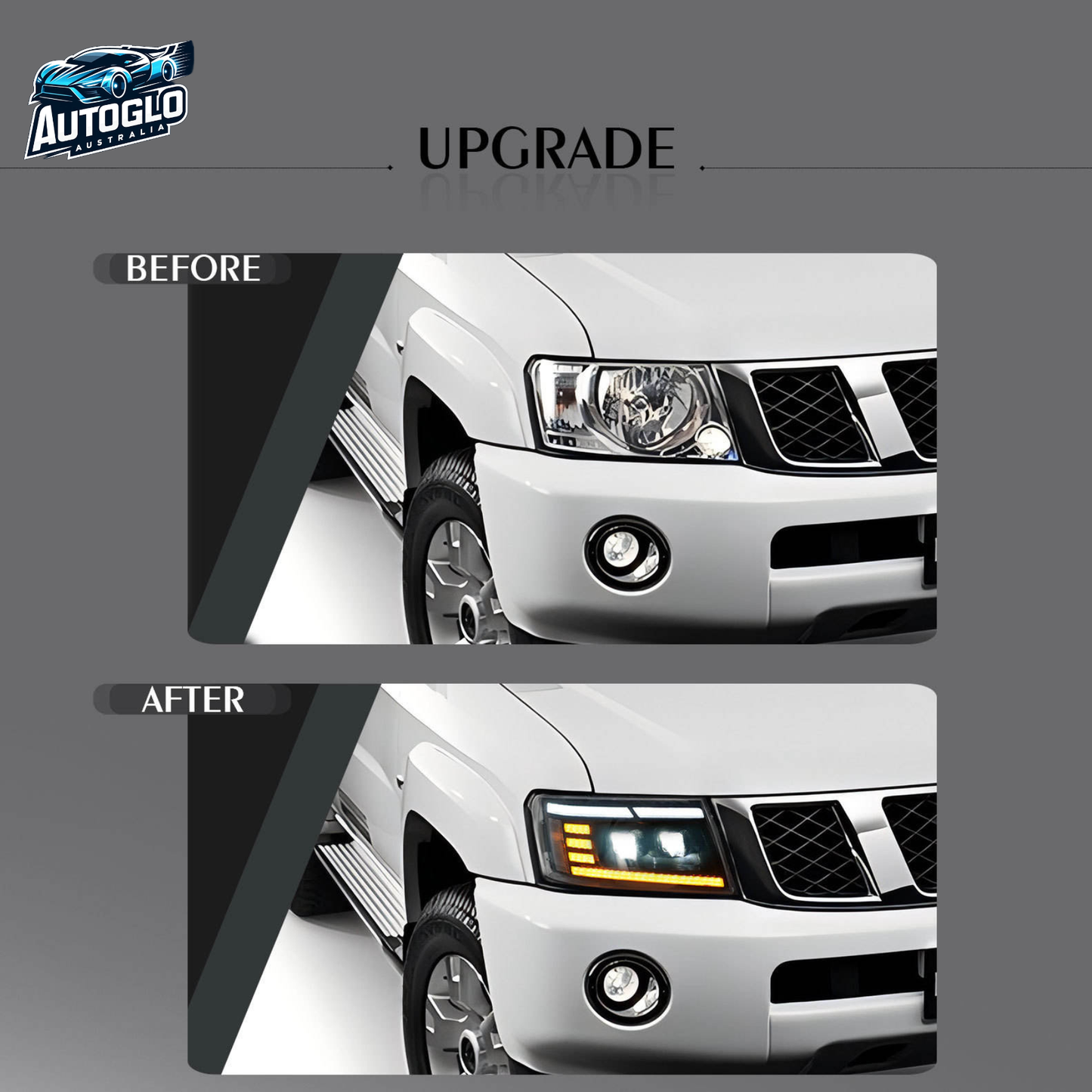Autoglo Australia Headlights for Nissan Patrol Y61 (2007–2016)