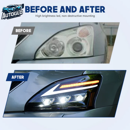 Autoglo Australia LED Headlights For Lexus RX330 RX350 RX400h 2003-2009 Start UP Animation High Quality Continuous Front lights