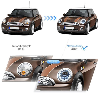 Vland 2Pcs LED Headlights For 2014-2018 BMW Mini Cooper F56 W/Sequential Signal