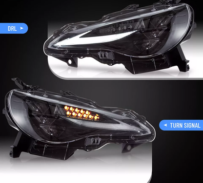 VLAND Full LED V3 Projector Headlights For 2012-20 Toyota 86 Subaru BRZ With RGB DRL