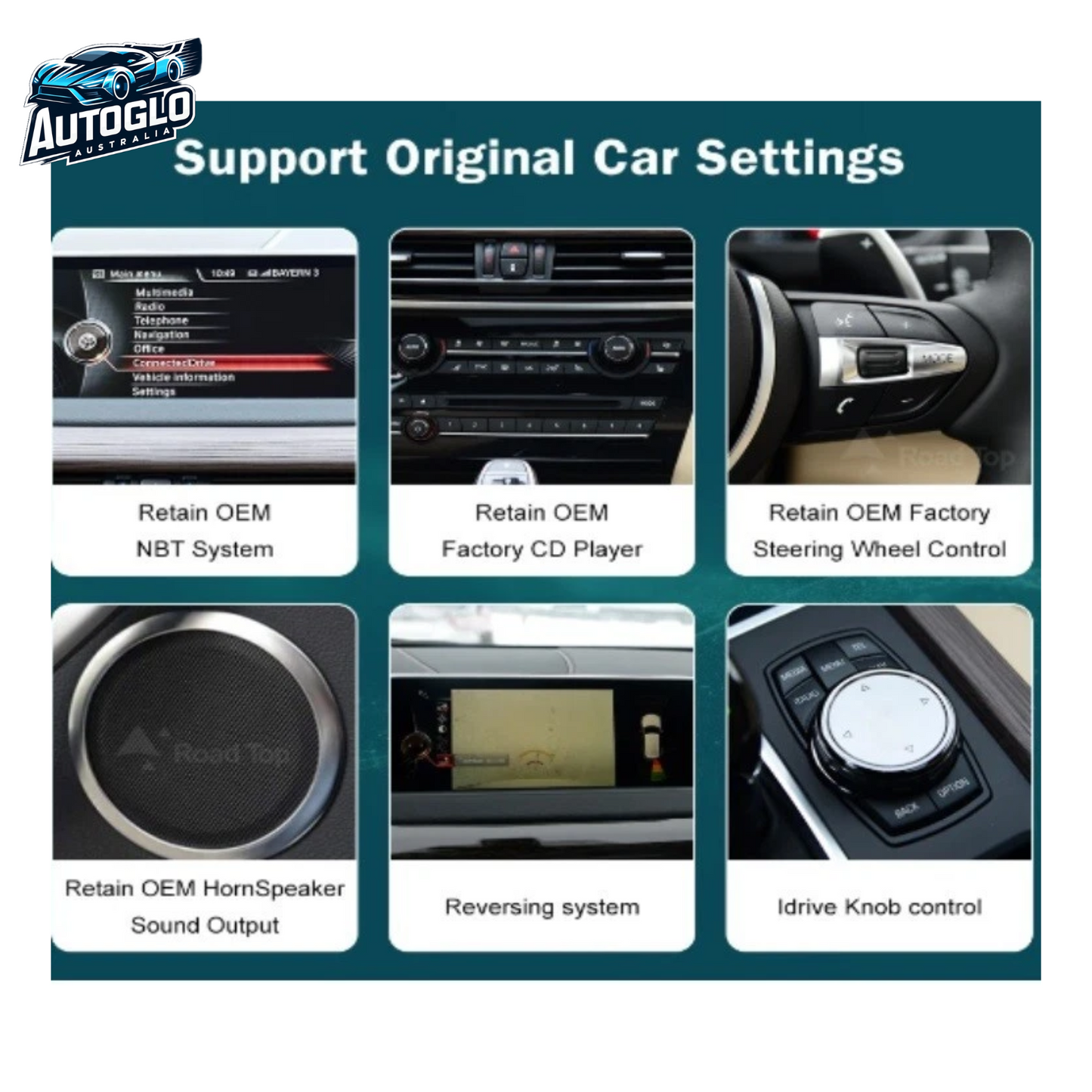 Autoglo Australia BMW 3/4 Series F-Models 12.3" XL FHD Carplay Android BT GPS 4G Auto Stereo (NBT)