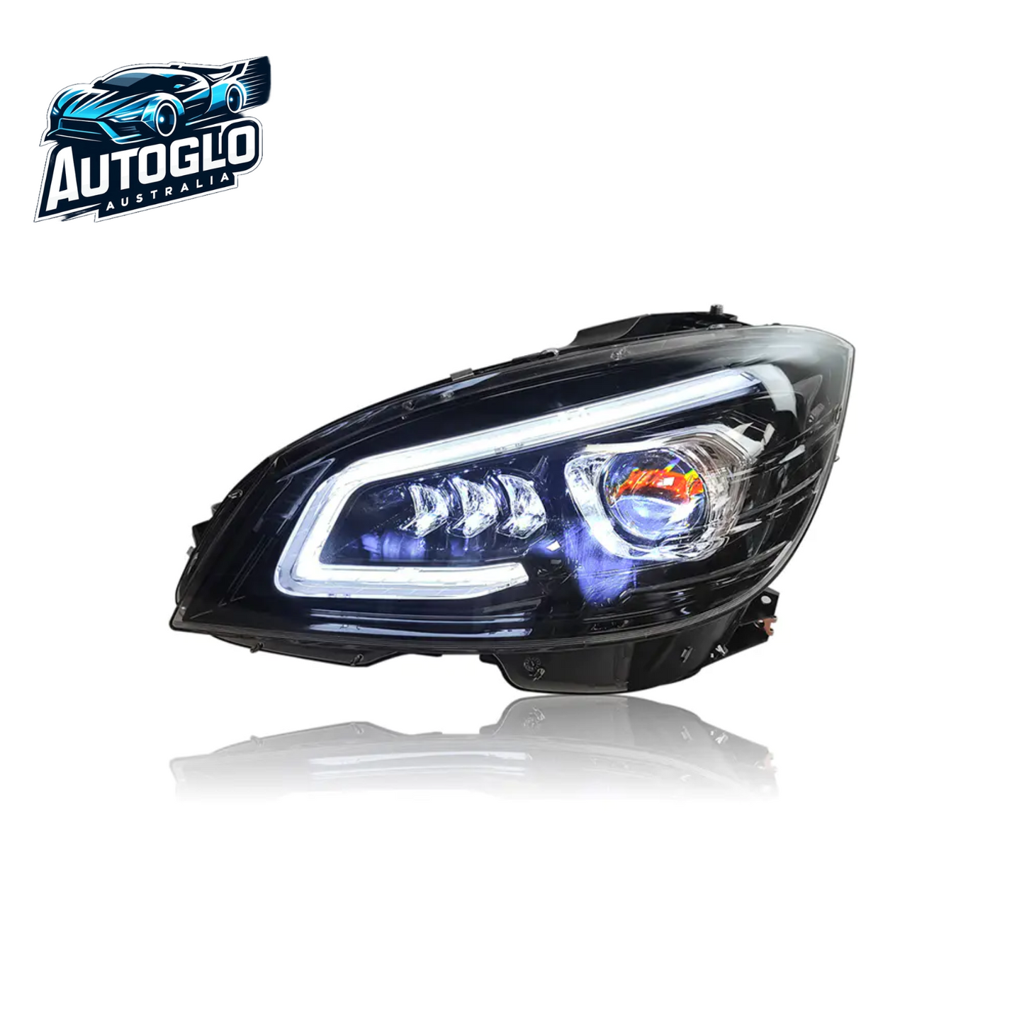 Autoglo Australia LED Headlights for 2007-2014 Mercedes Benz W204