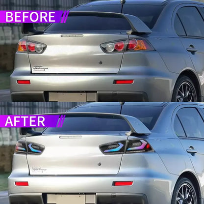 Autoglo Australia LED RGB Tail Lights for Mitsubishi Lancer 08-17 sedan Start Up Animation Rear Lights V2