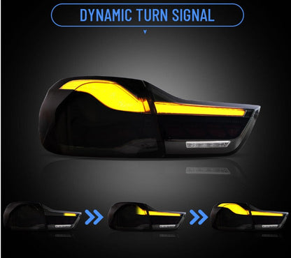 VLAND LED Tail Lights for BMW M4 F82, F83, F32, F36 (2013-2020), sleek design with red lens