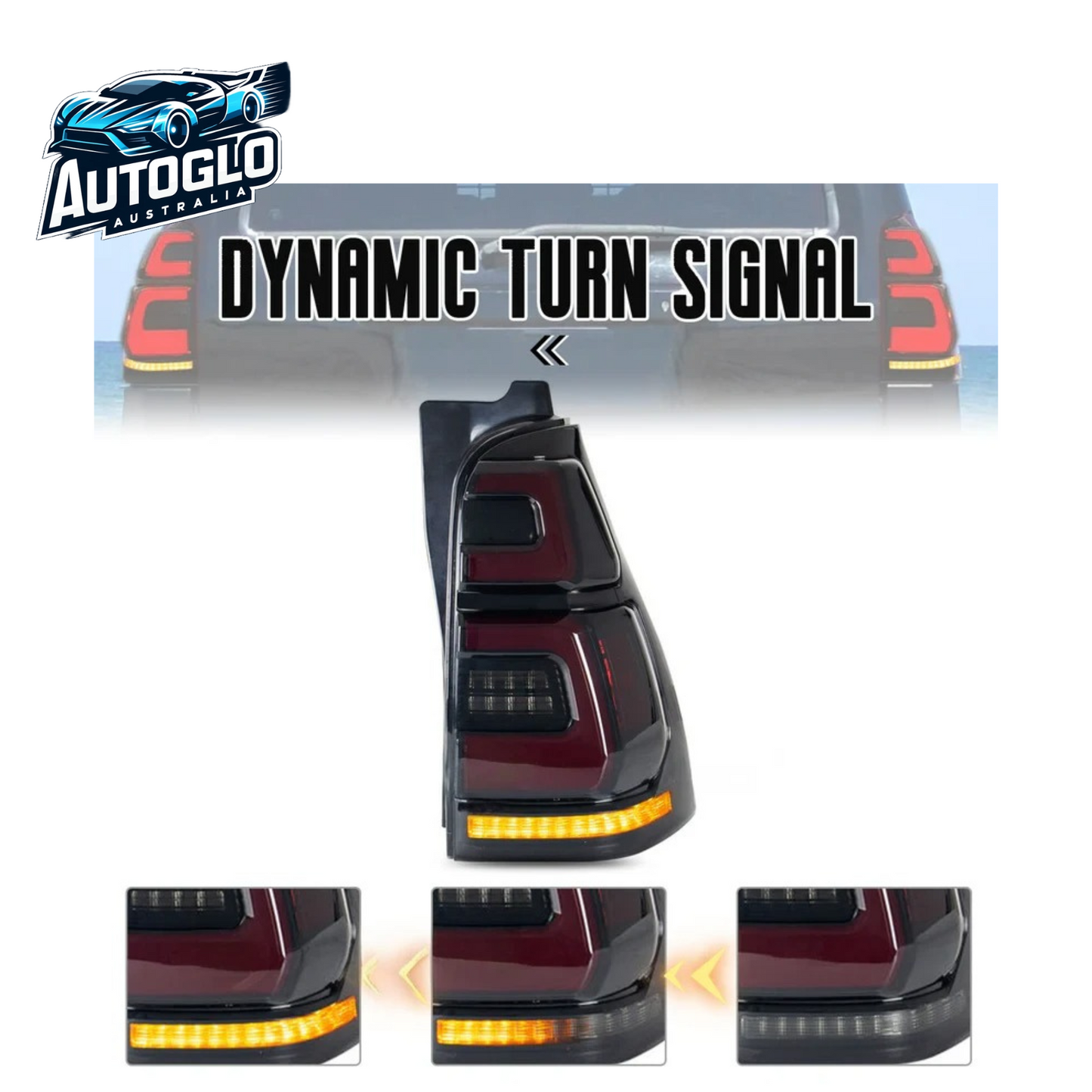 Autoglo Australia LED Tail Lights for Toyota 4Runner GEN 4 2003-2009 Start UP Animation New Brake