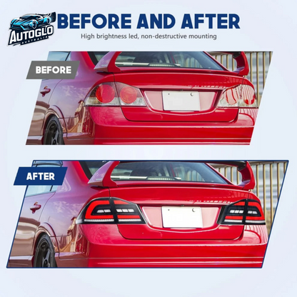 Autoglo Australia LED Tail Light Kit for Honda Civic FD2/FD3 Sedan & Type R 2006-2011
