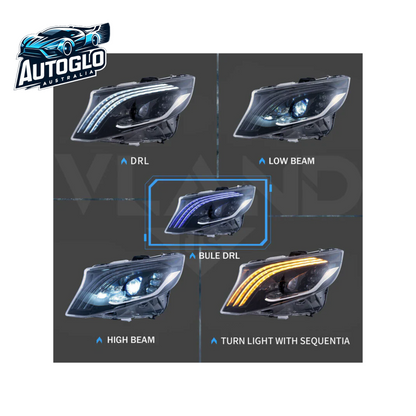 VLAND LED Headlights For 2016-2023 Mercedes Benz V-Class Metris/Vito W447