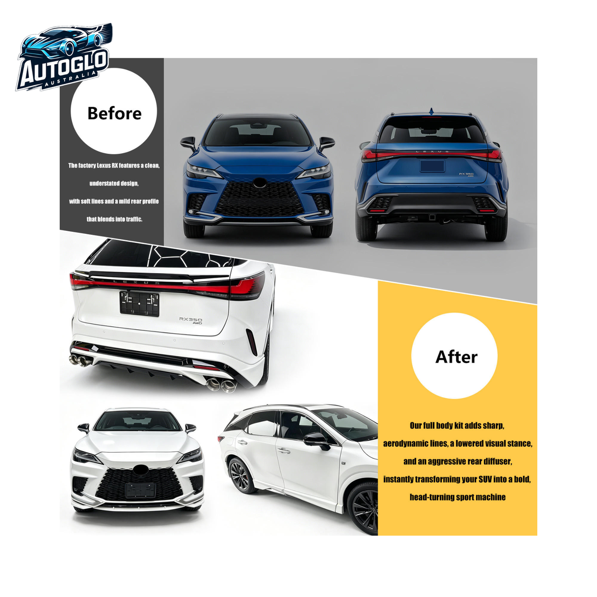 Autoglo Australia Lexus RX350h/RX500h 2023 Carbon Body Kit