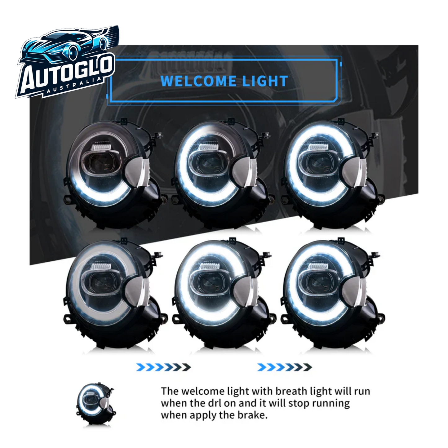 VLAND LED Headlights+Taillights For 2007-2013 Bmw Mini Cooper(Hatch) R56 R57 R58 R59