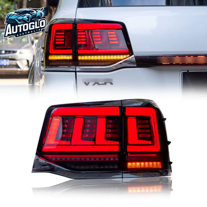 Autoglo Australia  Full LED Tail Lights For Toyota Land Cruiser 2010-2020 Black Clear Lens