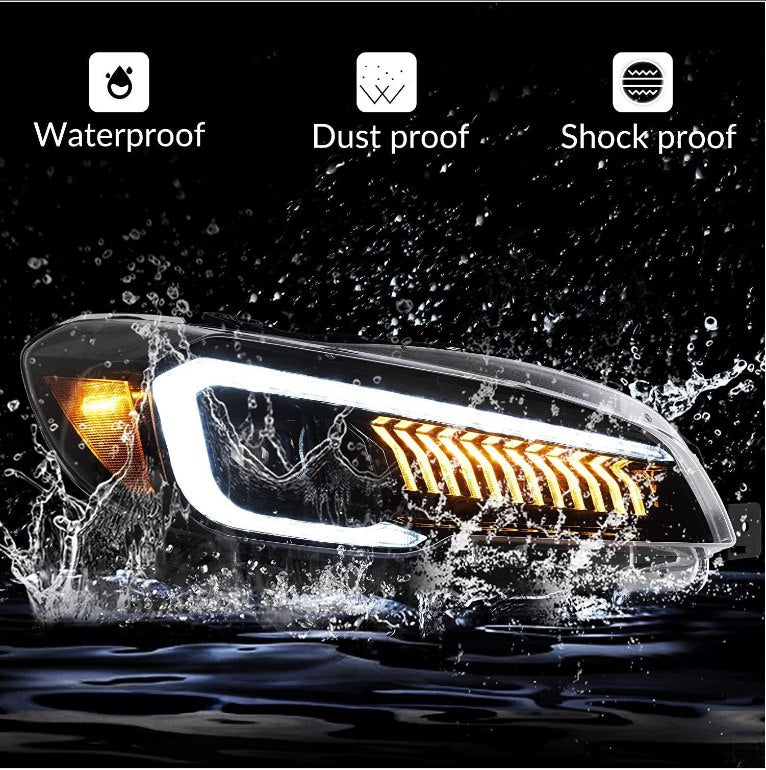 LED Headlights For 2015-2021 Subaru WRX /WRX STI Dynamic Animation Front Lamp