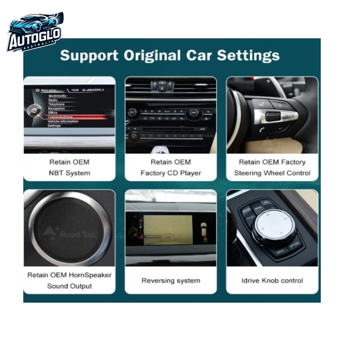 Autoglo Australia BMW E90 3 Series 12.3" XL FHD Carplay Android BT GPS 4G Auto Stereo +Idrive Free