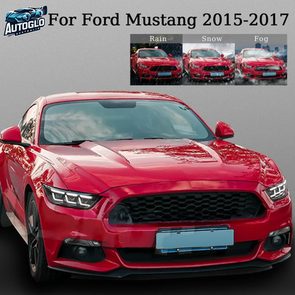 Autoglo Australia LED Headlights for 2015 - 2017 Ford Mustang with startup Animation