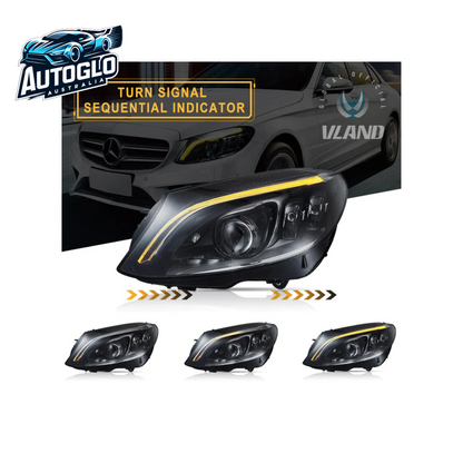 VLAND LED Projector Headlights For Mercedes Benz W205 C-Class 2015-2021