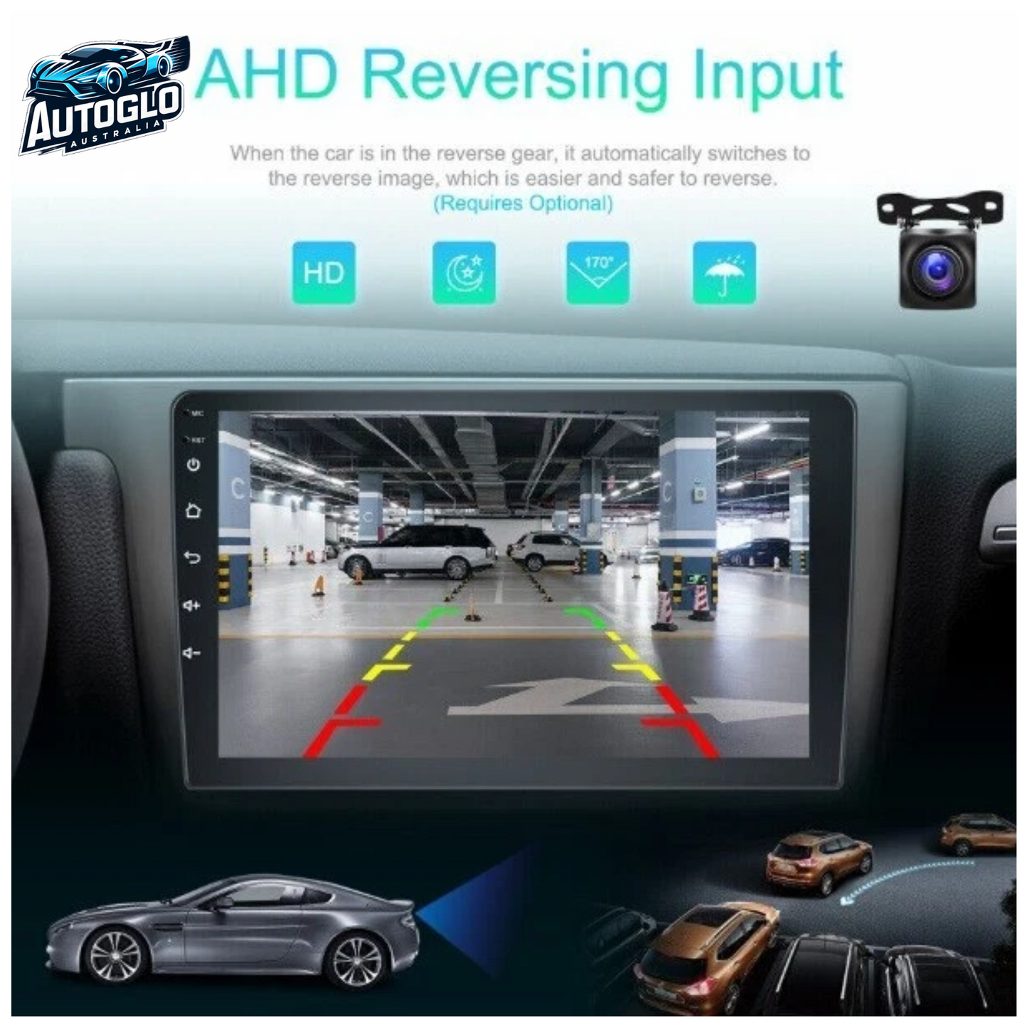 Autoglo Australia 9" CarPlay Android 13 Stereo For TOYOTA YARIS (2012-18) GPS BT WiFi 2GB+32GB